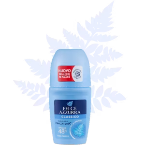 Lăn khử mùi dưỡng da cổ điển giúp khô thoáng không chứa cồn hương nước hoa Felce Azzurra Ý, 50ml