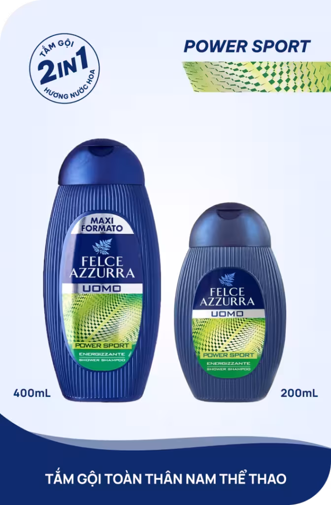 Tắm gội nam 2in1 thể thao